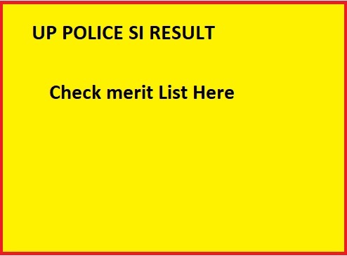 up police si result 2